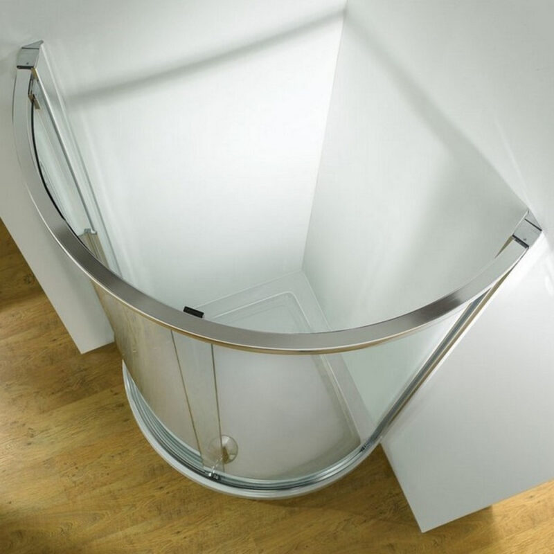 Kudos Connect2 Offset 1000 x 810mm Slate Shower Tray & Waste Right Hand