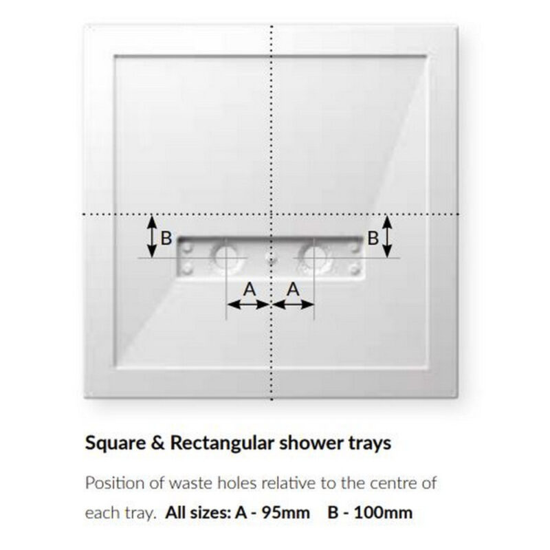 Kudos Connect2 1000 x 900mm Rectangular Shower Tray & Waste