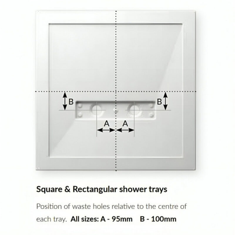 Kudos Connect2 1600 x 900mm Anti Slip Shower Tray & Waste