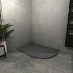 Kudos Connect2 1000 x 800mm Offset Quadrant Slate Tray & Waste Left Hand