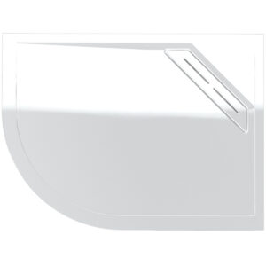 Kudos Connect2 1000 x 800mm Offset Quadrant Tray & Waste Right Hand