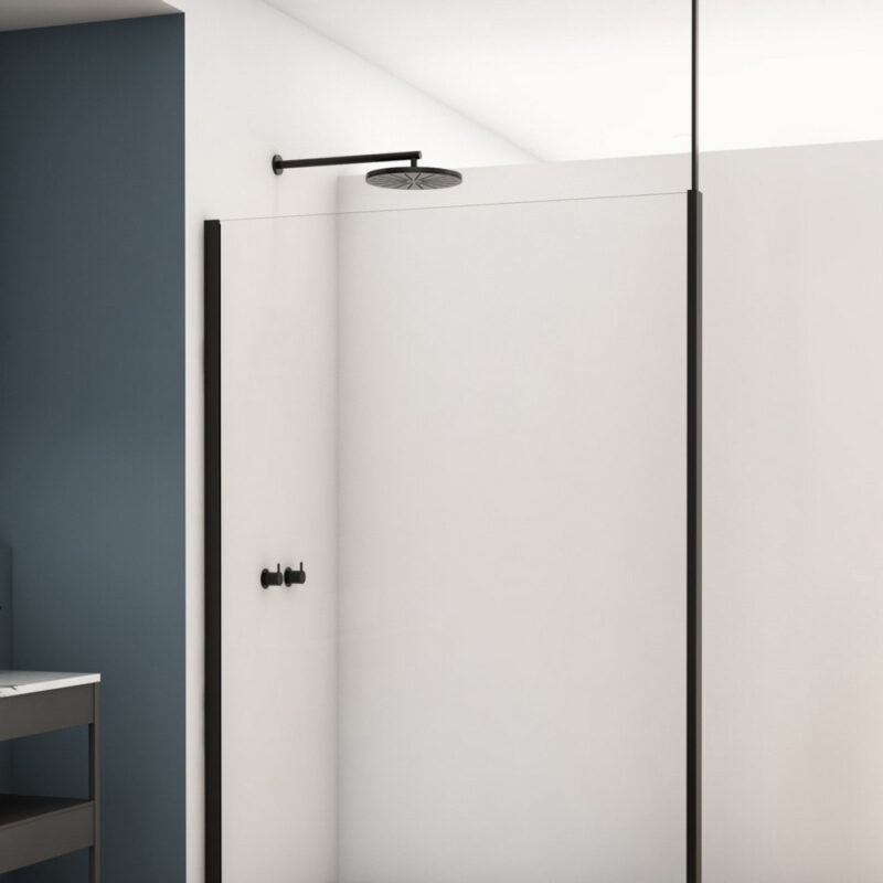Kudos Divera 700mm Wetroom / Side Panel Matt Black