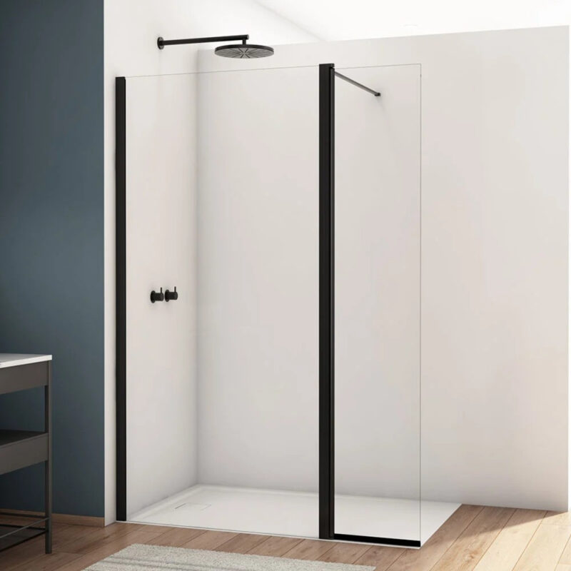 Kudos Divera 700mm Wetroom / Side Panel Matt Black