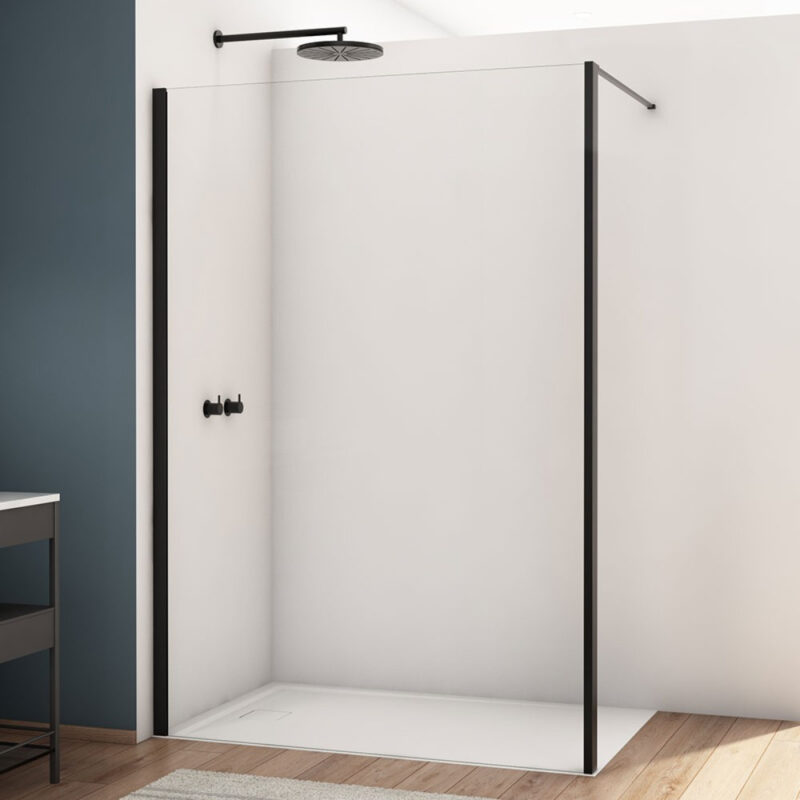 Kudos Divera 1200mm Wetroom / Side Panel Matt Black Kudos Divera 1200mm Wetroom / Side Panel Matt Black