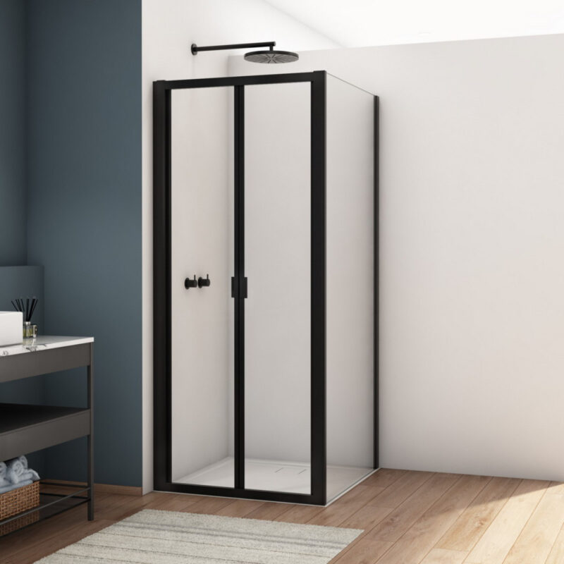 Kudos Divera 760mm Bi-Fold Shower Door Matt Black