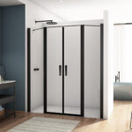 Kudos Divera 760mm Bi-Fold Shower Door Matt Black