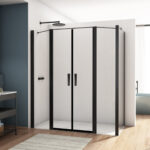 Kudos Divera 760mm Bi-Fold Shower Door Matt Black