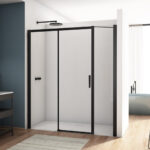 Kudos Divera 1000mm Sliding Shower Door Matt Black