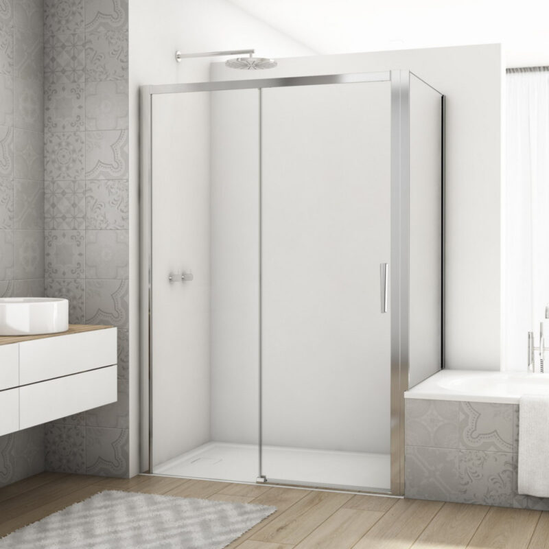 Kudos Divera 1000mm Sliding Shower Door Chrome