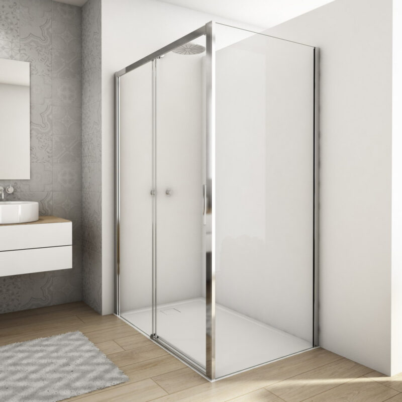 Kudos Divera 1000mm Sliding Shower Door Chrome