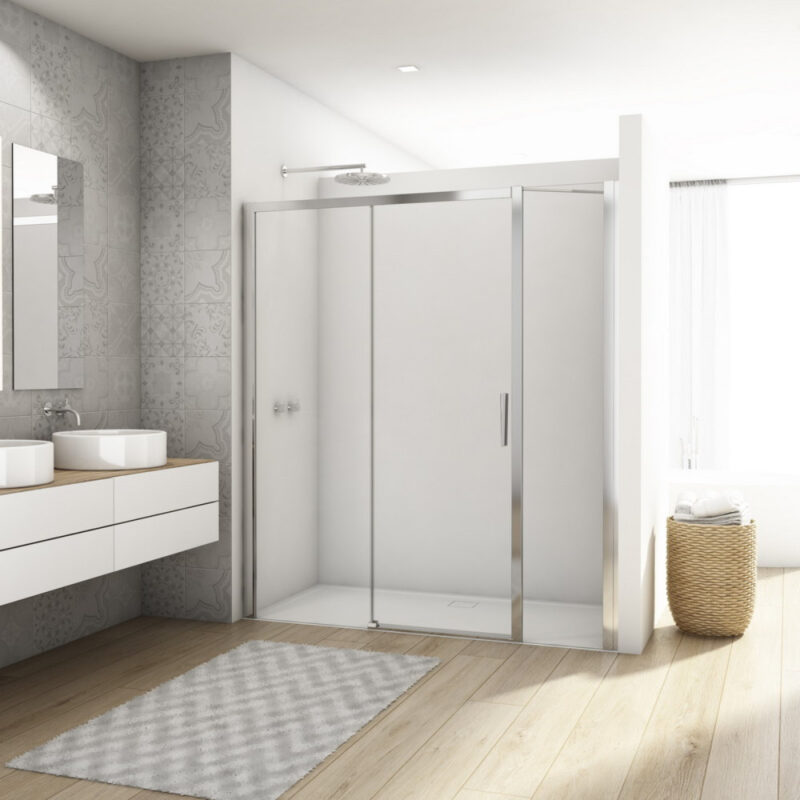 Kudos Divera 1000mm Sliding Shower Door Chrome