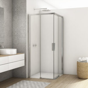 Kudos Divera 1000 x 1000mm Sliding Corner Entry Shower Enclosure Chrome
