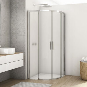 Kudos Divera 1000mm Quadrant Sliding Double Door Shower Enclosure Chrome