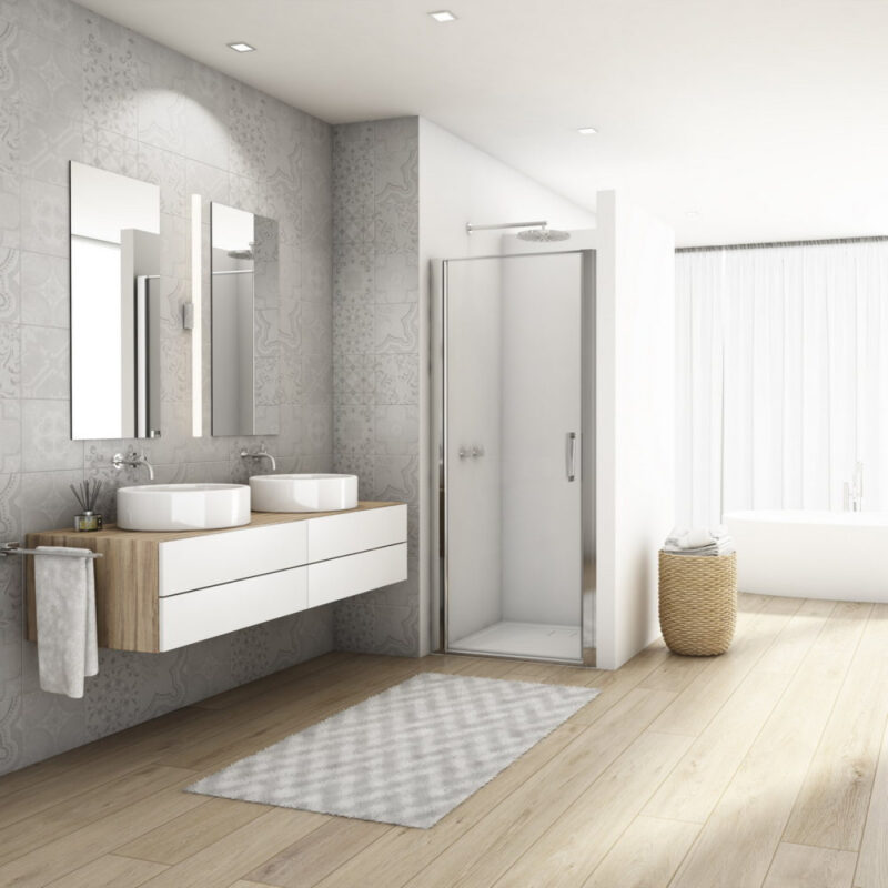 Kudos Divera 760mm Pivot Shower Door Chrome