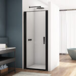 Kudos Divera 800mm Pivot Shower Door Matt Black