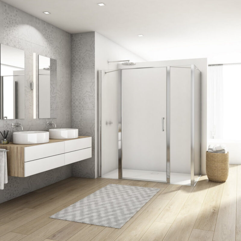 Kudos Divera 900mm Pivot Shower Door Chrome