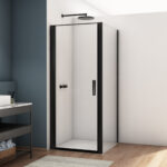 Kudos Divera 1000mm Shower Pivot Door Matt Black