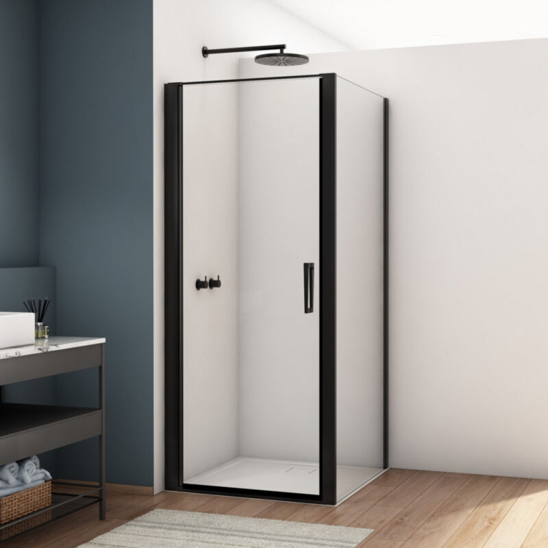 Kudos Divera 1000mm Shower Pivot Door Matt Black