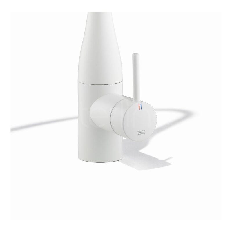 KWC Eve Kitchen Sink Mixer Tap with Pull-Out & Light White