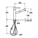 KWC Ono Sink Mixer with Pull-Out Spray Chrome