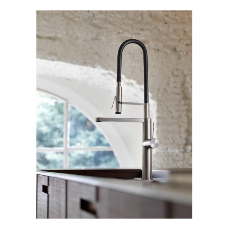 KWC Ono Highflex Kitchen Sink Mixer Tap Stainless Steel