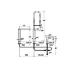 KWC Ono Highflex 3 Hole Sink Mixer with Flexible Spray Chrome