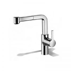 KWC Ava Mono Sink Mixer with Pull-Out Spray Chrome