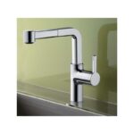 KWC Ava Mono Sink Mixer Tap with Pull-Out Spray Decor Steel