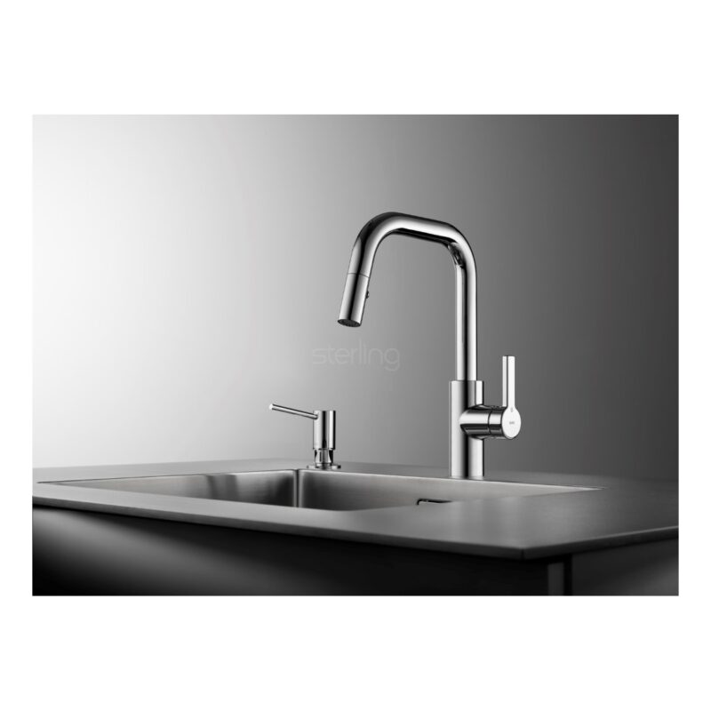 KWC Luna-E Single Lever Kitchen Sink Mixer Tap with Pull-Out Chrome