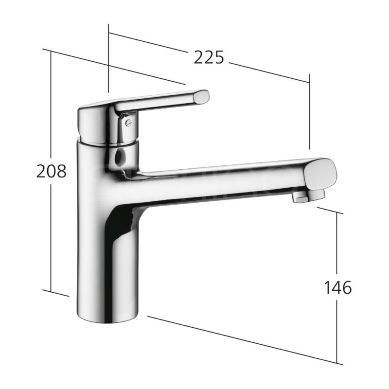 KWC Luna-E Mono Sink Mixer Tap Chrome