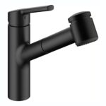 KWC Luna-E Kitchen Sink Mixer Tap with Pull-Out Spray Matt Black