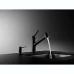 KWC Luna-E Kitchen Sink Mixer Tap with Pull-Out Spray Matt Black