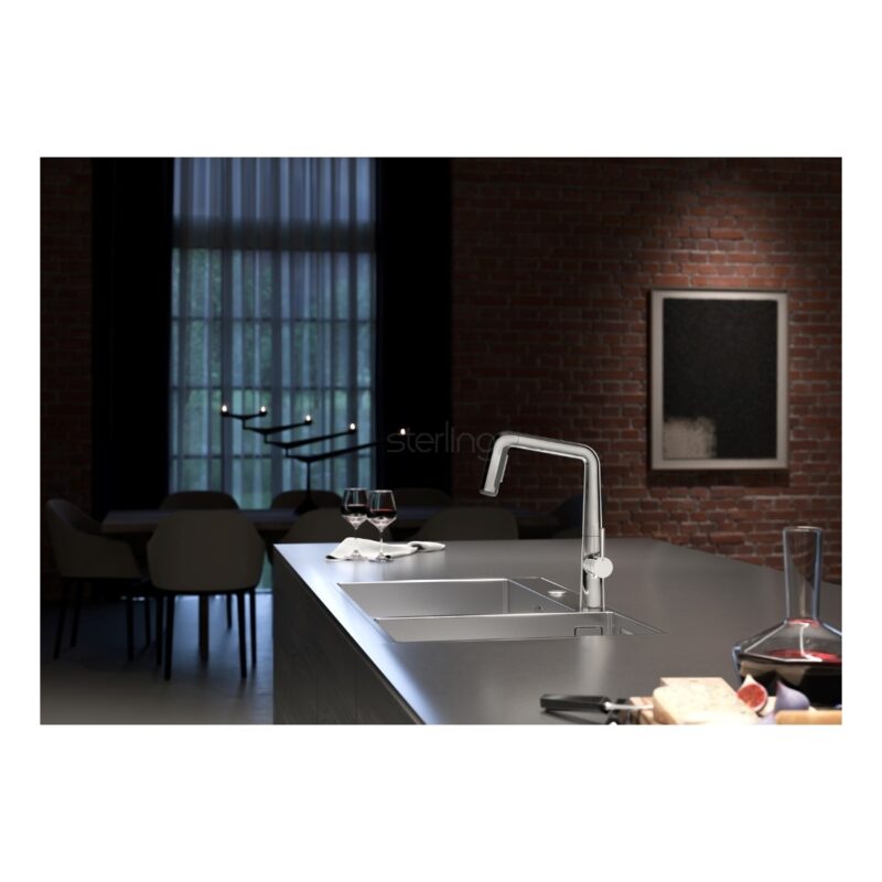 KWC Kio Single Lever Kitchen Sink Mixer Tap with Pull-Out Chrome