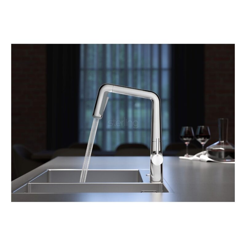 KWC Kio Single Lever Kitchen Sink Mixer Tap with Pull-Out Chrome