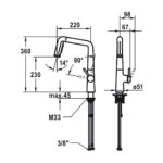 KWC Kio Single Lever Kitchen Sink Mixer Tap with Pull-Out Matt Black