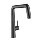 KWC Kio Single Lever Kitchen Sink Mixer Tap with Pull-Out Matt Black