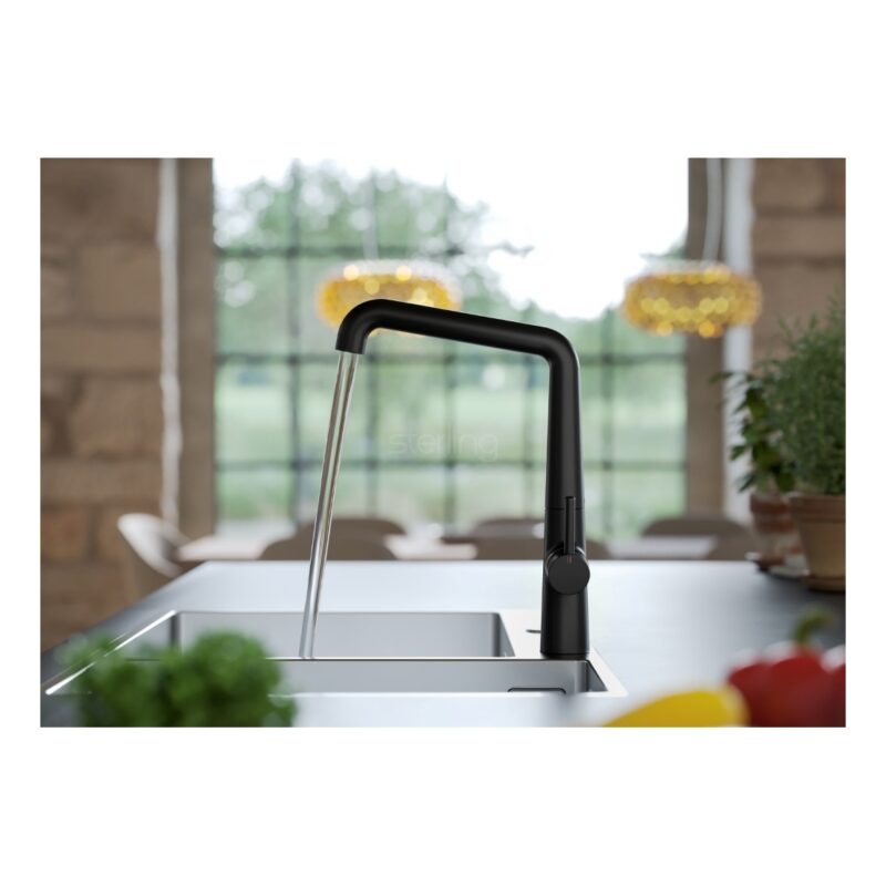 KWC Kio Single Lever Mono Sink Mixer Tap Matt Black