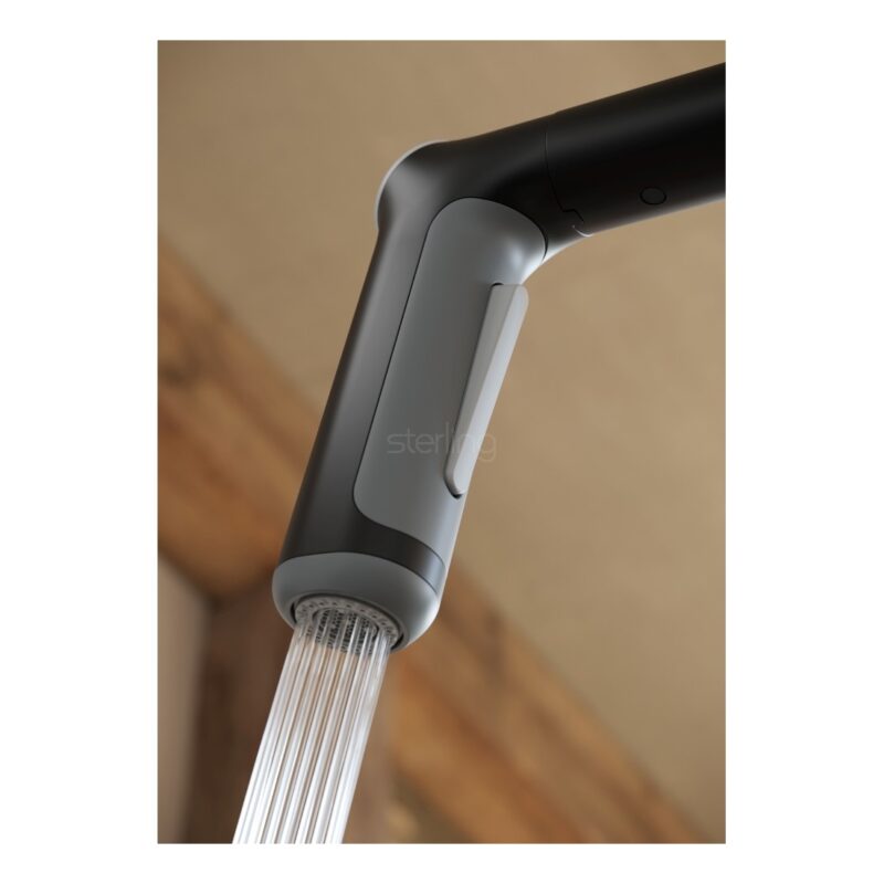 KWC Kio-E Electronic Kitchen Sink Mixer Tap with Pull-Out Matt Black