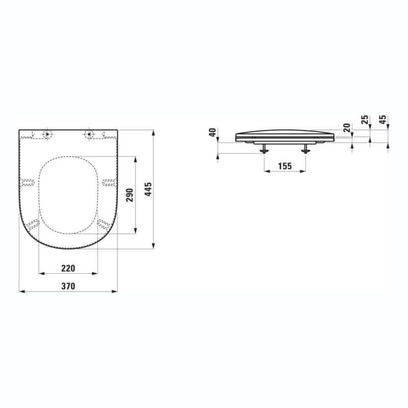 Laufen Lua Soft Close Toilet Seat & Cover White
