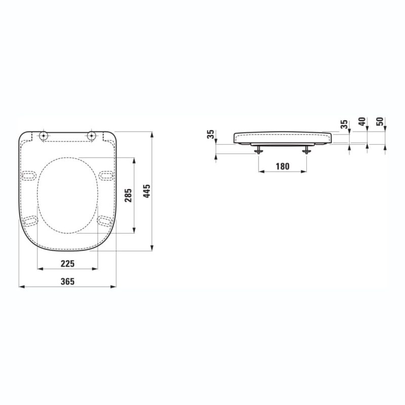 Laufen Meda Soft Close Toilet Seat & Cover White
