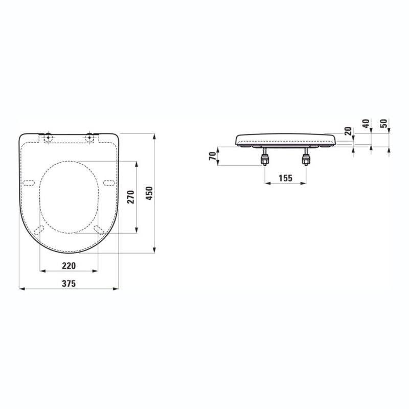 Laufen Pro Antibacterial Toilet Seat & Cover White