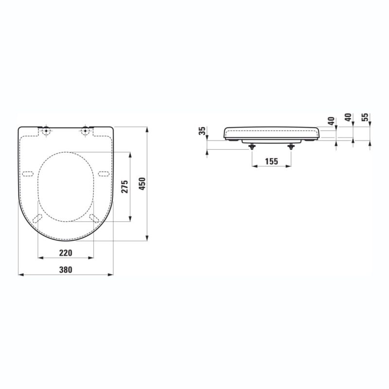 Laufen Pro Lux Soft Close Toilet Seat & Cover White