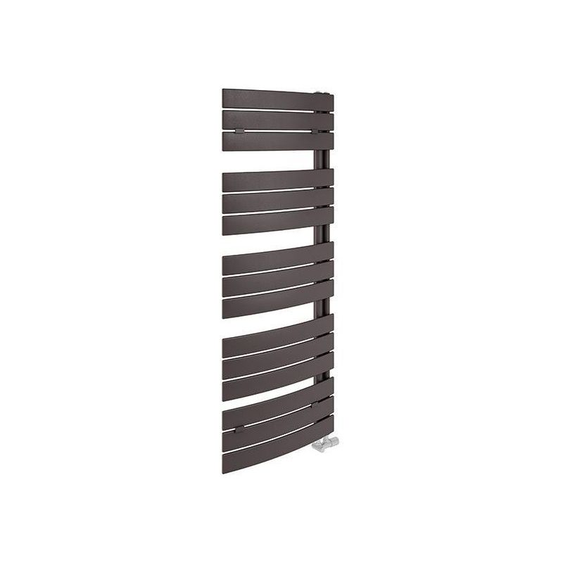 Lazzarini Pieve 1380x550mm Anthracite Curved Towel Warmer