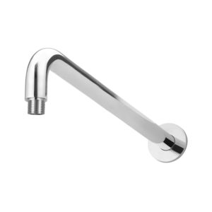 Meir Round Wall Shower Curved Arm 400mm Polished Chrome