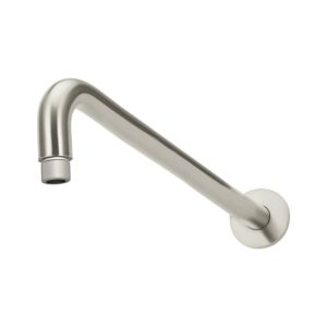 Meir Round Wall Shower Curved Arm 400mm PVD Brushed Nickel