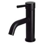 Meir Round Basin Mixer Curved Matte Black