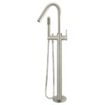 Meir Round Freestanding Bath Spout & Hand Shower PVD Brushed Nickel
