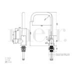 Meir Round Kitchen Mixer Tap Curved Matte Black