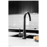 Meir Round Kitchen Mixer Tap Matte Black