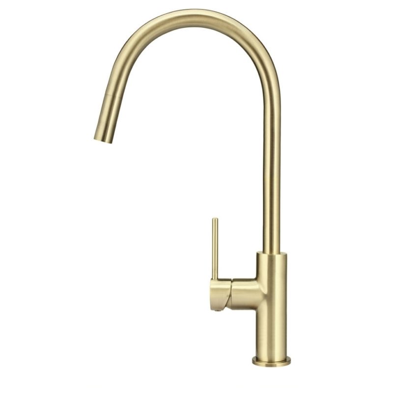 Meir Round Piccola Pull Out Kitchen Mixer Tap Tiger Bronze